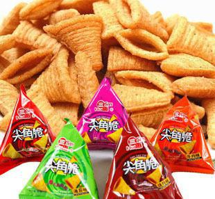 三惠尖角脆 五种口味 妙脆角 休闲零食 膨化食品散装批发 整箱7斤