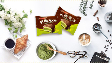 好丽友派抹茶味12枚 蛋糕点心甜点办公室休闲零食 批发