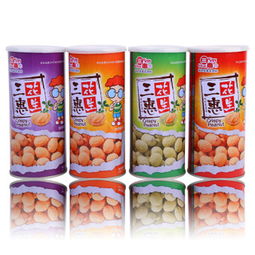 休闲食品 三惠罐装花生 台湾风味 一件代发零食 四味可选 批发