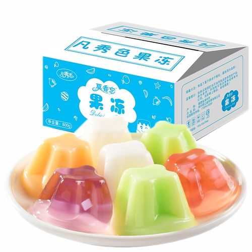 凡秀色果味果冻布丁整箱果汁怀旧儿童零食下午茶点休闲食品